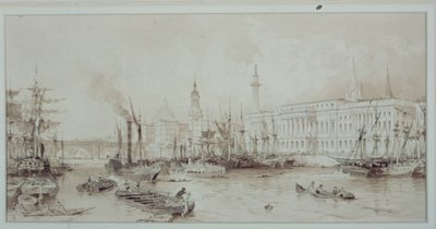 The Port of London by Thomas Allom